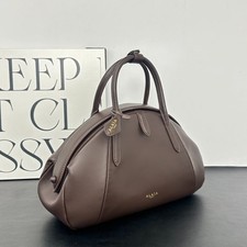 Alaïa Leather Teardrop Dome Top Handle Bag Brown Soft Calfskin Satchel33×20×14cm picture