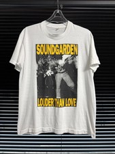 Vintage 90s Soundgarden Louder Than Love White T-Shirt Unisex S 5XL picture