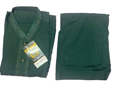 Pakistani Shalwar Kameez Mens Style ReadyMade D-Green Color Extra Large AK-3852 picture