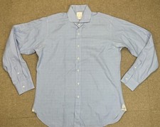 Miller's Oath Men's Check Pattern Button Up Long Sleeve Dress Shirt Size 17 picture
