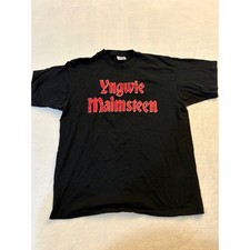 Vintage Yngwie Malmsteen Liquid Blue Shirt XL Black Red Inspiration Metal Tee picture