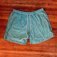 Rare Vintage M American Apparel Peter Max Neomax Fleece Shorts Stars Blue/White picture