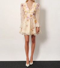 BNWT Zimmermann Memento Embroidered Mini Dress size 0P picture