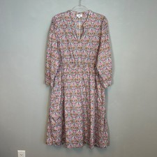 J. Crew size XXL midi dress Liberty Fabric Honeysuckle floral colorful cotton picture