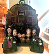 LOT 3 PC LOUNGEFLY HAUNTED MANSION SINGING BUSTS GITD MINI BACKPACK BAGS MYSTERY picture