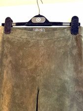 Carlisle Women’s LODEN Suede Straight Leg Flat Front Pants Size 2 Regular picture