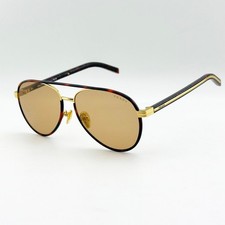 Prada SPR B57 Aviator Sunglasses Tortoise Gold Brown Lens 59-15-145 picture