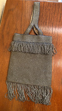 Antique 1910-1920s Art Deco French, cut-steel microbeaded Flapper Purse. picture