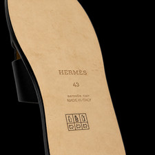 Hermès Black H-Slide Sandal — Sole Stamp Detail, SIZE EU 43 picture