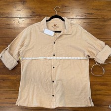 Blanco Women's Beige 100% Cotton Button down Shirt NWT picture