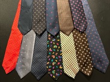 Vintage EUC Lot Of 12 Ties All Paisley Tie Lot Silk All USA Rooster Londonderry picture