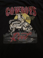 Bass Pro Shops Men's Cowboys Reel Graphic Tee Black L Crew Neck Cotton picture