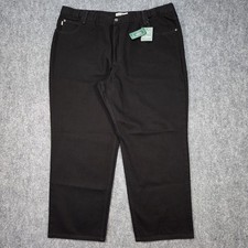 NWT L.L. Bean Double L Jeans Mens 42x28 Black Natrual Fit Straight Leg Comfort picture