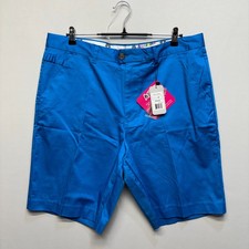 NWT Royal & Awesome Men Chino Golf Shorts Size 38 Blue C098 -7 picture