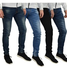 Mens Regular Fit Straight Jeans Comfy Fashionable Super Flex Denim Pants picture
