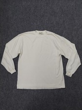 VTG BANANA REPUBLIC SAFARI Travel Shirt Mens Small White Crew Long Sleeve STAIN picture