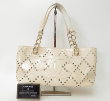 Auth CHANEL CC  Perforated Patent Leather Chain Shoulder Bag I#54317 picture