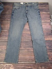 Wrangler Slim Straight Jeans Mens 36x32 Medium Wash Flex Denim MGT88WF New picture