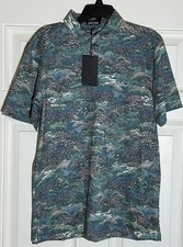 NEW Bad Birdie Pique Performance Golf Polo L -This Garden Got Game- Alexandrite picture