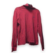 Vintage 90s Tommy Hilfiger Red Black Striped Turtleneck XL picture