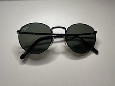 Ray-Ban RB3637 Used Round Sunglasses Unisex 002/G1 Black Metal 50-21 140 picture