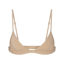 Skims Everyday Cotton Triangle Bralette - New - Clay Heather - Small picture