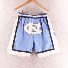 Just Don Jordan North Carolina Tar Heels Shorts University Blue Argyle Mens XL picture