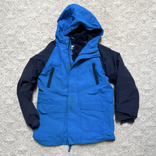 Lands' End Boys Parka Jacket Hooded Insulated Waterproof Windproof M 10-12 picture