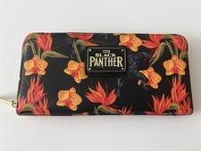 Rare HTF Loungefly Officially Licensed Marvel Black Panther Floral Wallet Clutch picture