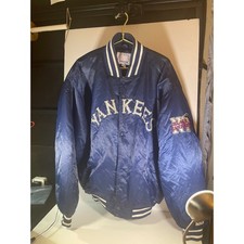 NY Yankees Black Vintage Starter Jacket picture
