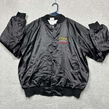 VTG Rare Porn Studio Bomber Elegant Angel Video Satin Jacket Large 80s 90s picture