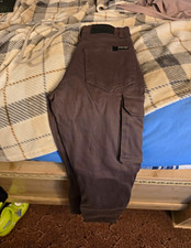 nbt clothing Men's Brown Solid Cargo Pants Cargo Pockets 30W 32L picture