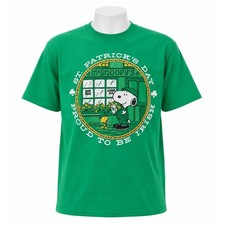 Vintage 1965 Artex Snoopy St Patricks Day T Shirt Large Green Single Stitch USA picture