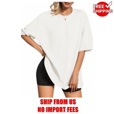 MOYIKO Oversized T Shirts for Women Short Sleeve Loose Fit Crewneck Tees Summer  picture