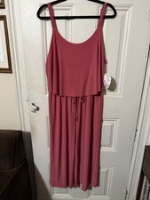 Naif NWT Pink Wide Leg Cropped Jumpsuit Layered Bodice Size M picture