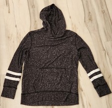 Girls  Lg 10-12;Black Speckled Old Navy Long Sleeved Light weight Hoodie picture
