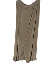 Vintage 1996 Blue Fish Womens Size 2/18-22 Taupe Brown Lycra Hand Printed Skirt picture