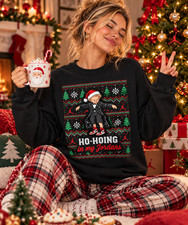 Ho Hoing In My Jordans Sweatshirt Ugly Christmas Sweater Funny Xmas picture