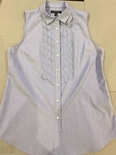 Banana Republic Riley Sleeveless Architectural Pleated Shirt — Size 10 picture
