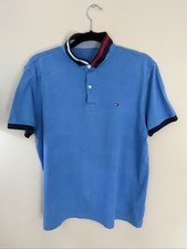 Tommy Hilfiger Men's Blue Polo Shirt Medium Cotton picture