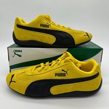 PUMA Speedcat OG Men's size 9.5 Yellow Black Suede Athletic Shoes 406329 19 picture