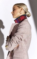 Holland Cooper LE InTheFrow Wool Tweed Blazer Anniversary Pink UK 8 RRP £550 picture