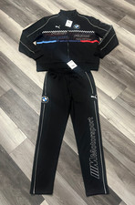 NWT Puma BMW Motorsports Men's Tracksuit Black SDS Jacket XL + Pants Medium picture