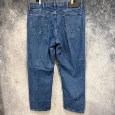 Riders by Lee Men’s Jeans 38x29 Blue Relaxed Straight Leg 100% Cotton Denim picture