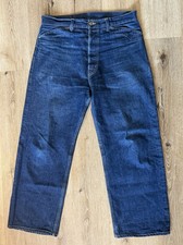 Brain Dead Blue Indigo Selvedge Denim Jeans Size 33 (34x29.5) Wide Leg Workwear picture