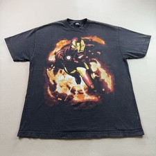 Vintage Marvel Iron Man T-Shirt Mens XL Black Mad Engine Comics Tony Stark y2k picture