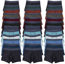 36 Pack of Mens Boxer Briefs Underwear Bulk, 100% Cotton Assorted Colorful Brief picture