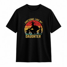 Awesome Like My Daughter Funny Dad Gift Vintage Father's Day Gift Unisex T-Shirt picture
