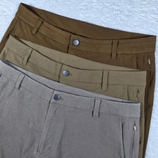 3 Pack Lululemon Commission Slim Pants Mens 34/32 Stretch picture