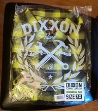 Dixxon Flannel Company Uranium 2.0 Yellow/Black Plaid Flannel Button-Up 3X picture